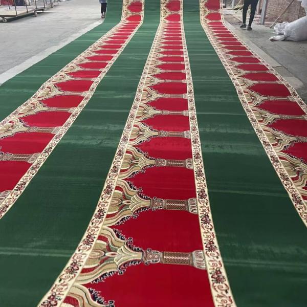 80% Wool 20% Nylon Machine Woven Carpet for Mosque Prayer Customized Patterns 4*25 Roll