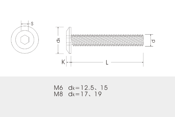 M6 M8 Inner Hex Bolt , Flat Head Bolt 10mm-150mm Length With Yellow Zinc