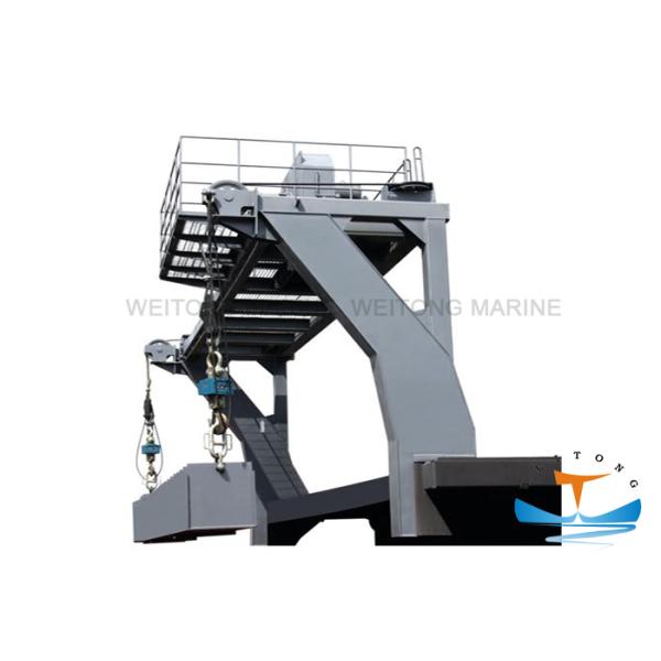 Steel Gravity Luffing Arm Type Davit 85 Kn Working Load With Boat Own Gravity Power