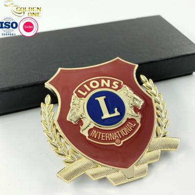 Custom Business Lapel Pins Gift , Personalised Zinc Alloy Lions Club Badge