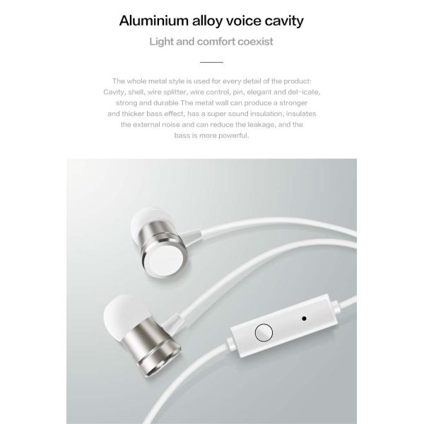 3.5Mm Plug Stereo In Ear Earbuds With Mic Bass Microphone And Volume Control