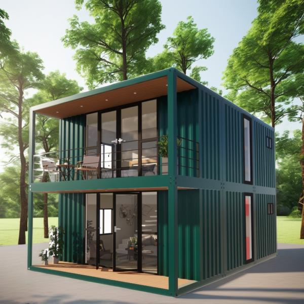 Casa de contenedores de dos pisos personalizable para vacaciones junto al mar Incendiaria Villa forestal prefabricada Resort Tamaños 20ft 40ft