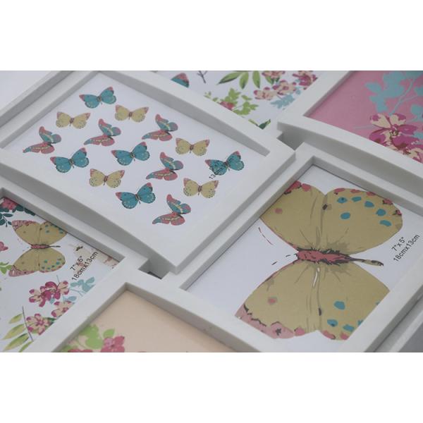 Durable White Collage Photo Frame 52.5 X 36 X 3.1 Cm For Home Decorative