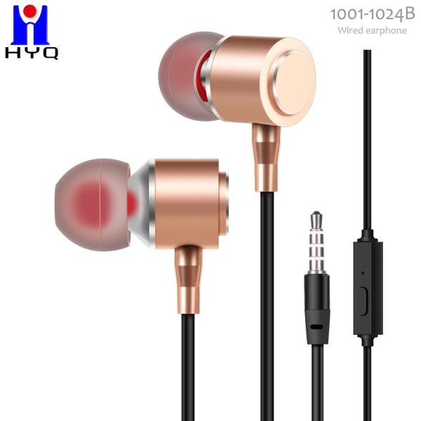 10mm Speaker Wired Metal Earbuds Noise Cancelling Stereo Heave Bass Earphones With Micphone