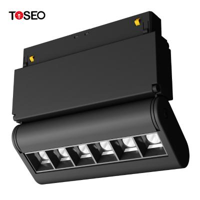 A trilha magnética do diodo emissor de luz de Dimmable ilumina projetores da trilha de um preto de 6 watts 12watt