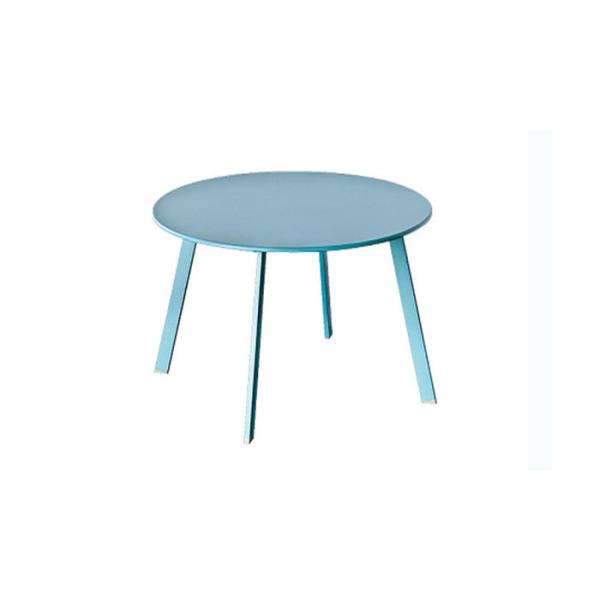 Washable Blue Round Garden Steel Table With Moisture Resistant