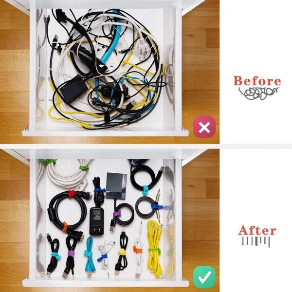 Silicone Magnetic Cable Ties Reusable Cable Organizers Earbuds Cords USB Cable Manager Keeper Wrap Ties Straps Bookmark