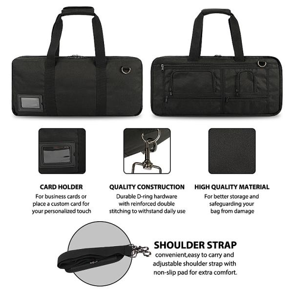 Chef Knife Storage Bag Roll Up Carrying Personalized 20x2.5x9