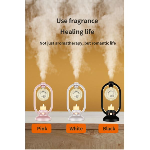 Household Ultrasonic Humidifier Essential Oil Diffuser Motion Sensor Candle Lamp Design
