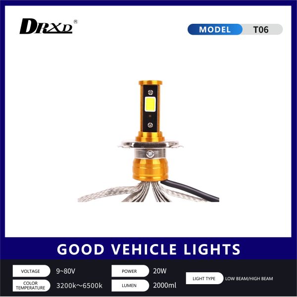 2000LM Motorcycle Bulb Kit Dual Beam Motorcycle LED Kits 20W With Smart Temperature Control