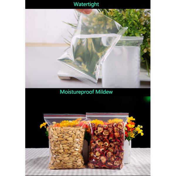 Biodegradable Plastic Bag Transparent PE Slide Seal Freezer Bags, Gallon, Quart, American value, drug store, zipper seal