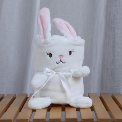 White Micro Fleece Blanket 75X100cm Baby Soft Flannel Throw Blanket
