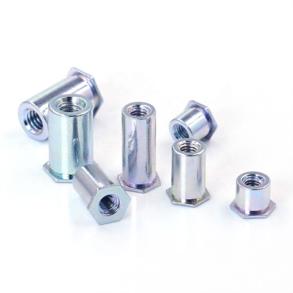 Hexagonal Female Threaded Rivet Standoffs Stainless Steel Galvanized Through Hole