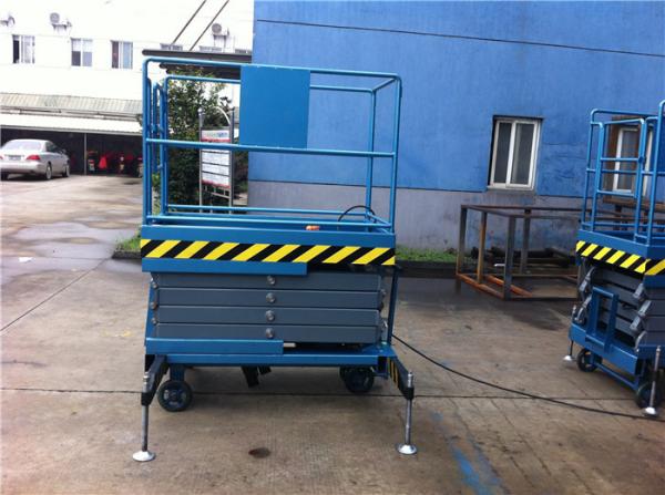 O móbil hidráulico azul Scissor a tração manual 300KG/500KG de passeio 6m do elevador