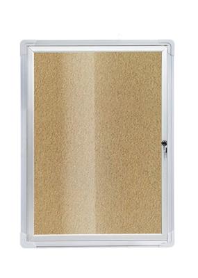 Brown Lockable Cork Notice Board 24x36 Environmental Protection