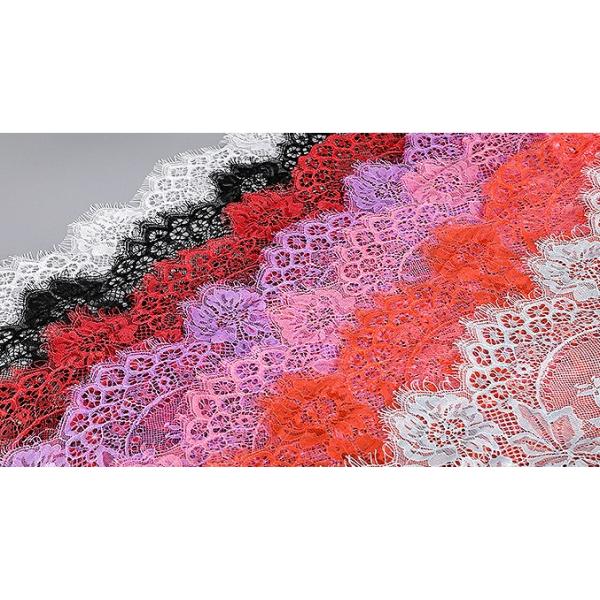 Ткань шнурка ресницы Chantilly отверстии сетки нейлона белая для Bridal