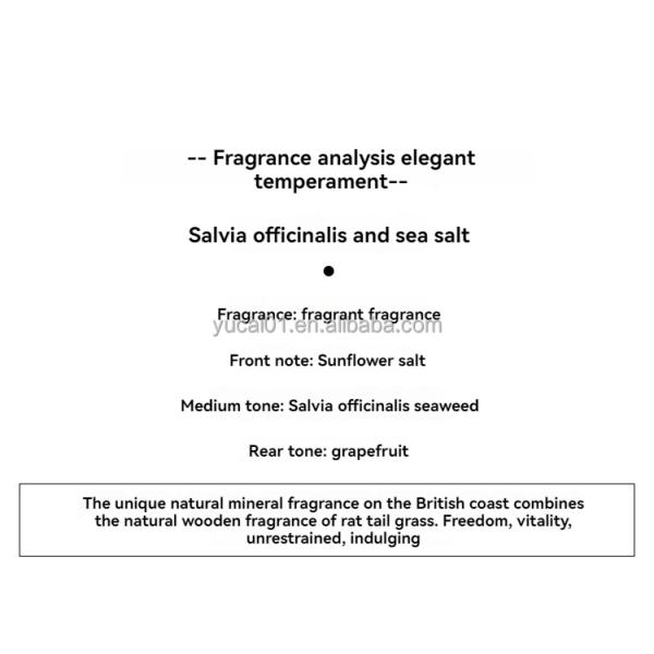 Floral Sage Sea Salt Perfume Light Fragrance for Women's Body and All-Day Freshness