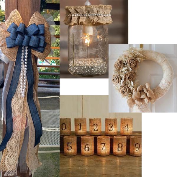 Stock Jute Burlap Ribbon for Gift Wrapping Solid Color Decorative Ribbon Christmas