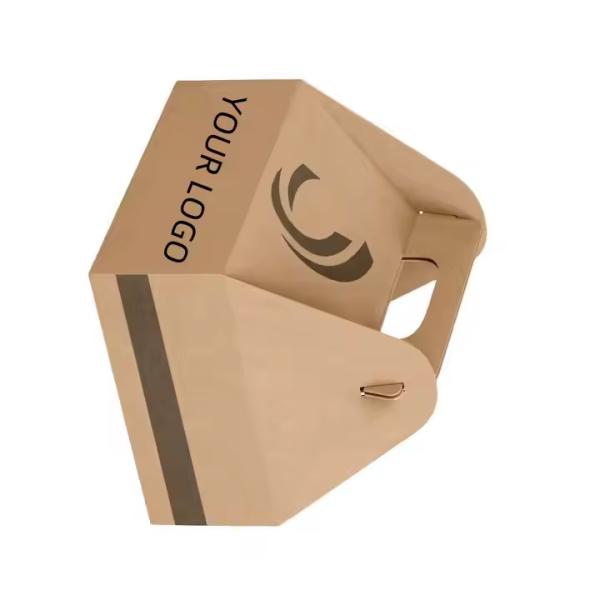 Wholesale Custom Eco-Friendly Burger Boxes - Greaseproof Kraft Paper Packaging for Fried Chicken & Takeaway