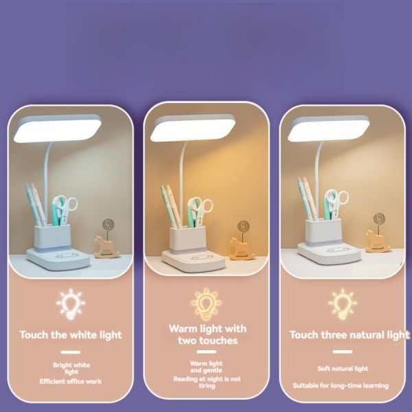 Chargeable LED Table Lamp Featuring Multiple Brightness Levels Adjustable Lighting