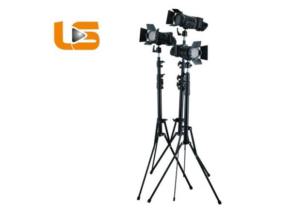 50W High Power LED Professional Studio Lighting Kits Focusable Black Metal Housing