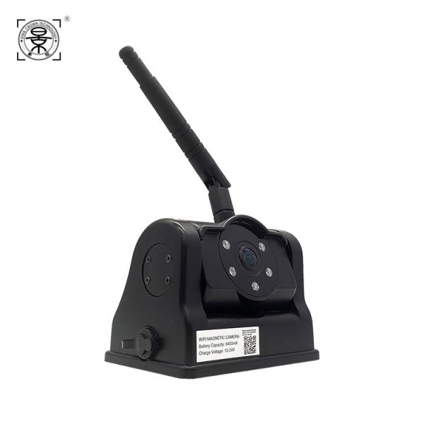 Wireless Magnetic Backup Camera with Battery, Mobile WiFi Rear View for Van, Truck, and Vehicle, Compatible with IOS/Android