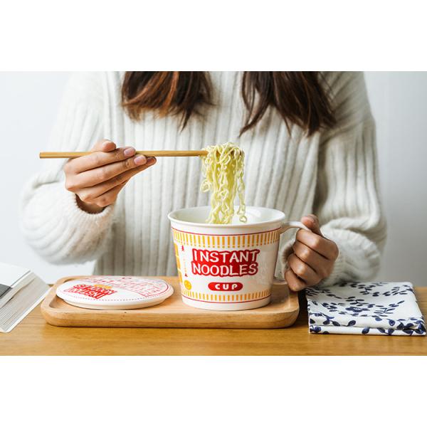 Sustainable Ceramic Instant Noodle Bowl , Porcelain Ceramic Ramen Bowl Set