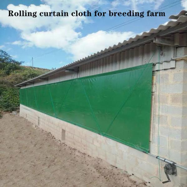 300-1000gm Tejido de carpa de PVC Pollería y ganadería Granjas Cortinas rodantes Tarpa térmica