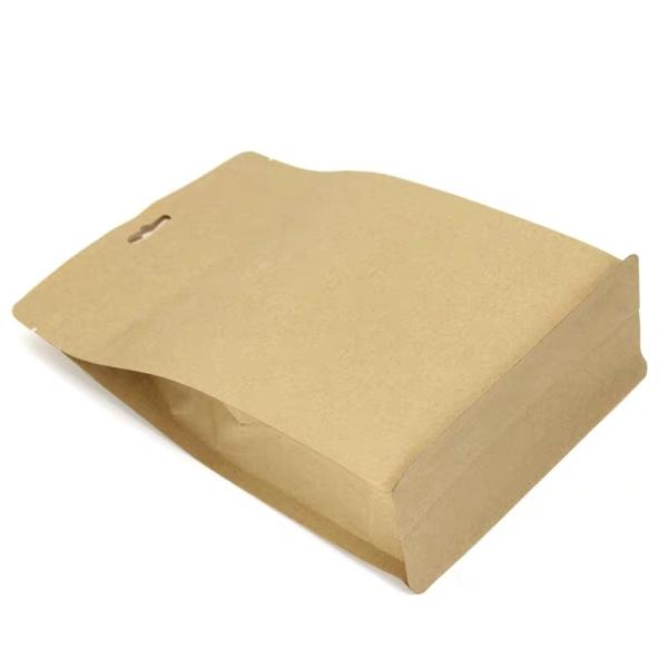 Stand up kraft paper food gift bags with window Self Sealing Envelope Pouch Bag