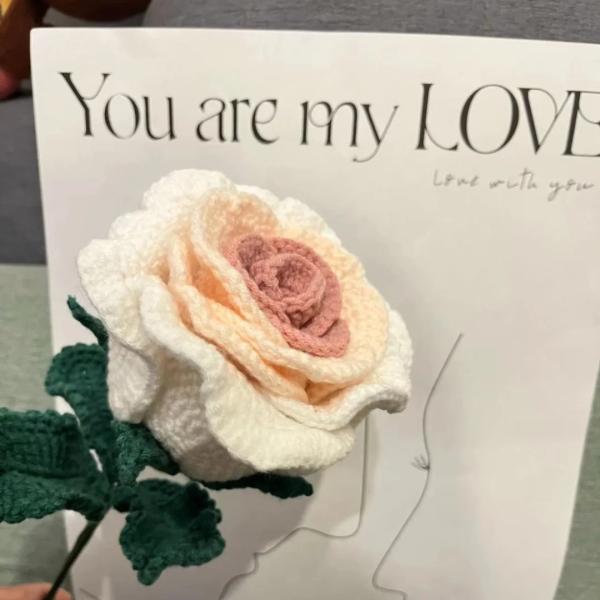 Kit de artesanía de bricolaje de rosas - Materiales de ramos de flores de punto