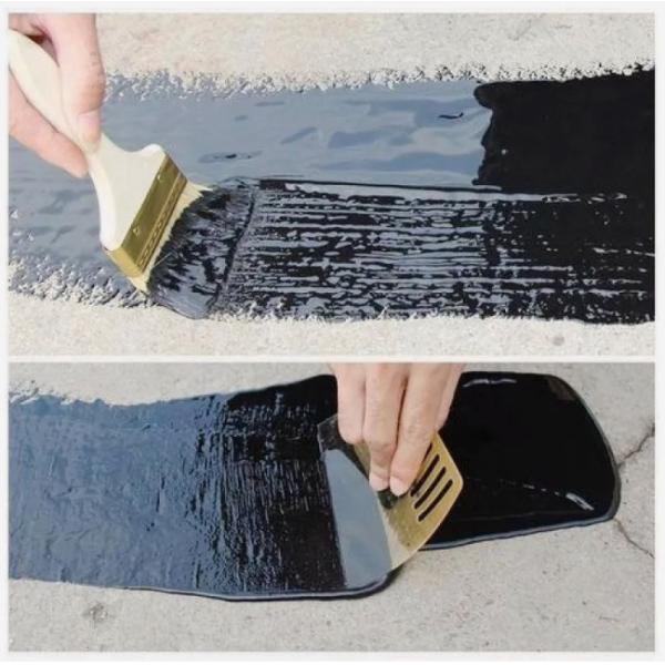 Fast Dry Flat Roof Liquid Membrane With Emulsified Asphalt Brush Drying Time 4 - 6 Hours