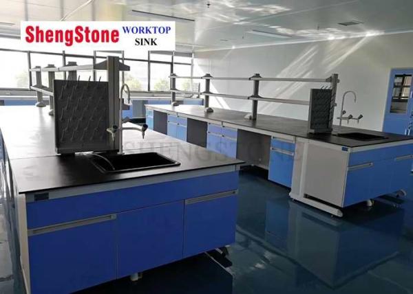 Professional Black Epoxy Resin Work Surface Flat Edge Strong Acid Resistance