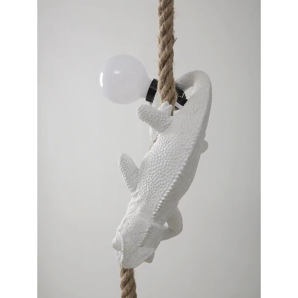 Retro pendant light Resin White color chameleon pendant Lamp Animal chandelier (WH-VP-299)
