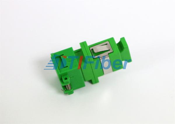 Ceramic Or Bronze Sleeve APC Fiber Optic Cable Adapter With Shutter