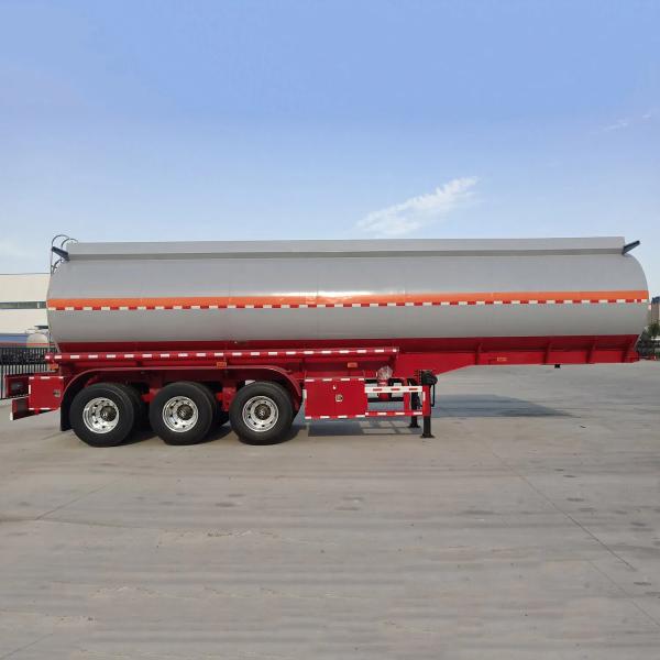 3-Axle 12r20/12r22.5 Tire 45000l 50000l Original Axle Stainless Steel Tank Truck Oil Tank Trailer Factory Sales