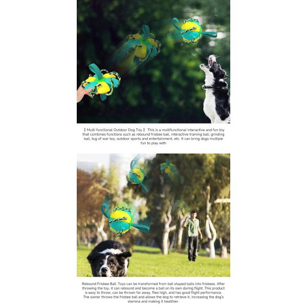 Perro de entrenamiento resistente a las mordeduras Bola de fútbol amistosa de perro de fútbol al aire libre Bola de fútbol con pestañas