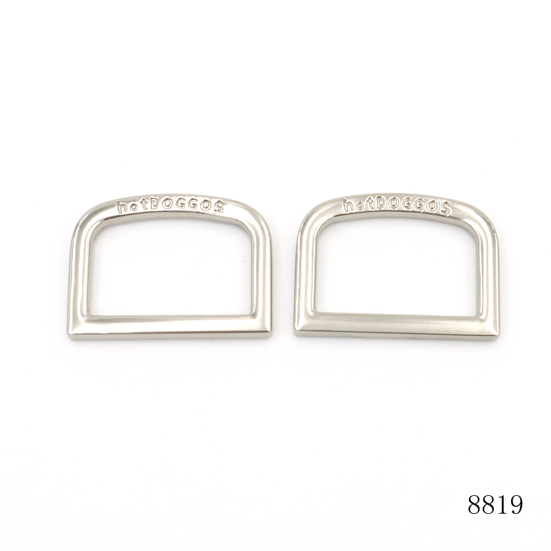 Quality Logo D Ring Buckle Dog Collar Hardness 25mm Strap Adjuster Slider Pet Hardware D Buckle Bag Accessories