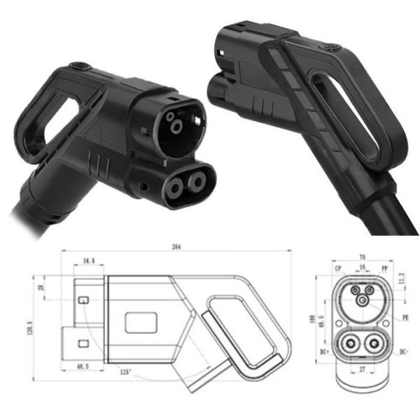Fast Charging CCS2 Charging Gun 40A 80A DC EV Charging Cable CCS2 Plug For European Car
