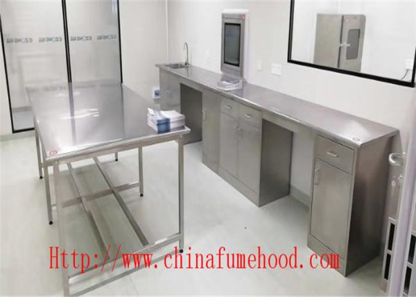 Customized Made Size Original Metal Color Lab Bench Furniture Stainless Steel Lab Furniture for  Hospital Laboratory