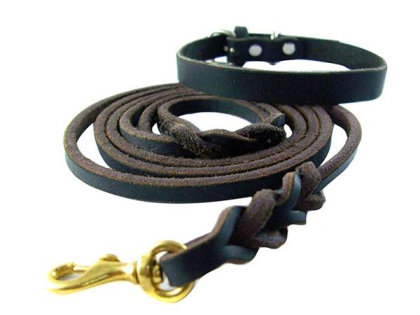 High quality pet rope leash dog collar collars in leather leash