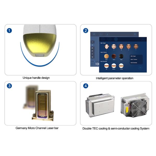 Lightweight Painless Diode Laser Hair Removal Machines Working Continuously For 18 Hours