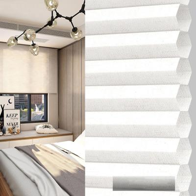 Ajuste cortinas automáticas provisórias do favo de mel das cortinas de janela da maneira da luz uma