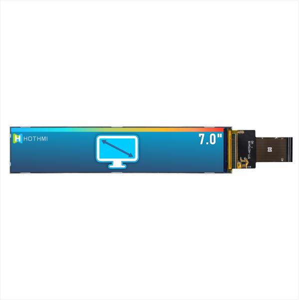 Écran LCD couleur IPS de 7 pouces à vue complète/module d'écran couleur matrice à points 280x1424/peut être équipé d'écran tactile/interface RVB/température large