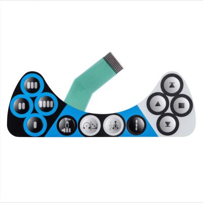 Nouveau clavier de membrane imperméable de FPC avec les dômes plaqués or en métal et la LED