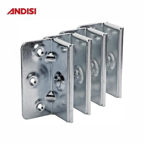 Bedroom Furniture Hardware Connecting Metal Corner Bed Bracket for Wood Metal Bed Frame