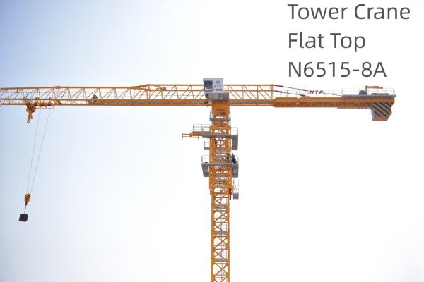 N6515-8A 45.5m 8T Flat Top Tower Cranes For Building Skyscrapers