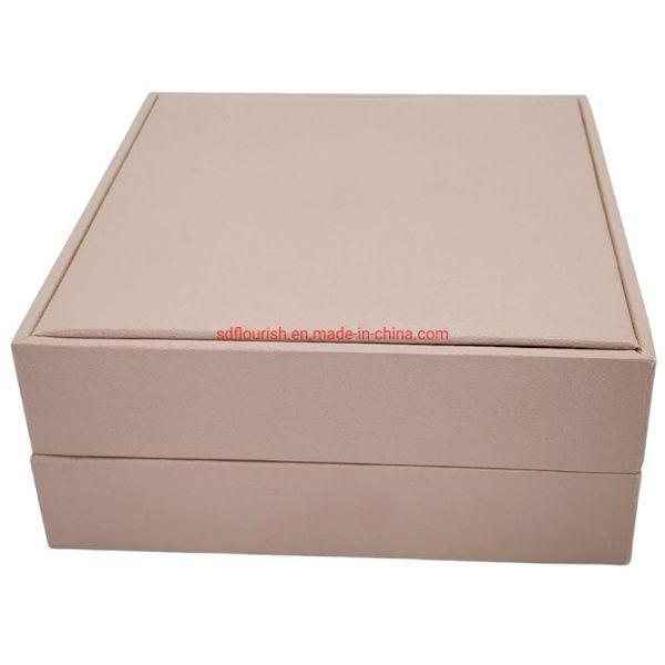 Boîte d'emballage de bijoux en carton de couleur rose