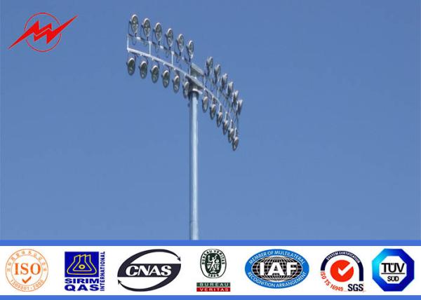 30m Football Stadium Park Light Pole Columniform 50 Years Lift Time