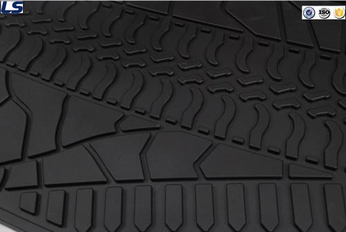 Rubber 4X4 Car Floor Mat for Jeep Wrangler Jk 2/4 doors 2007-2014