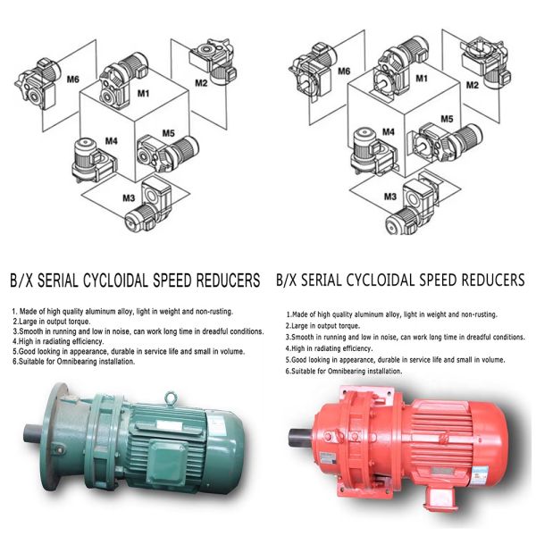 Custom Cycloidal Pinwheel Reducer Gear Motor with High Reduction Ratio High Transmission Efficiency and Compact Structure for Industrial Applications